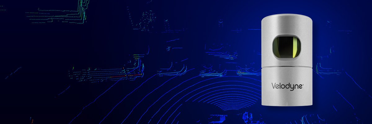 Close up of Velodyne HDL-32E and point cloud displaying data from the LiDAR scanner.