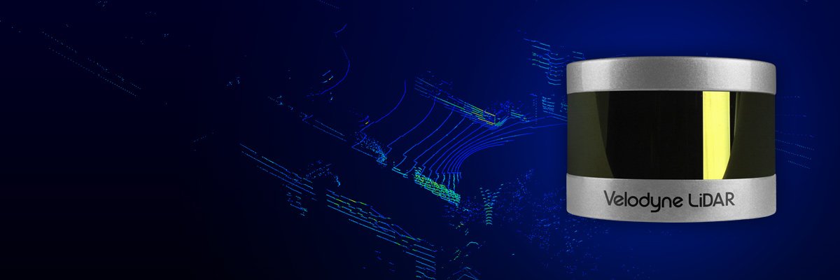 Close up of Velodyne VLP-16 LITE and point cloud displaying data from the LiDAR scanner.