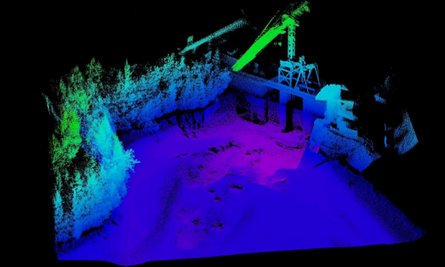 Vernex Dam Seabed LiDAR view