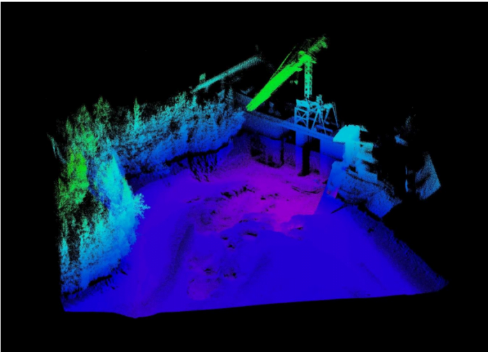 Rossière Dam LiDAR view