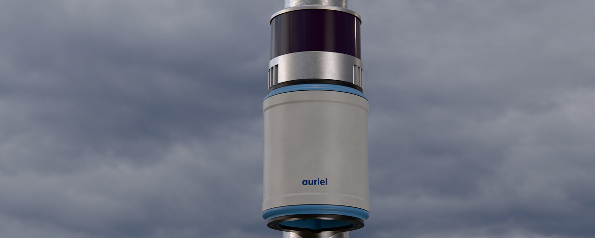Photograph of Auriel Real-time deployed on a lamp post.