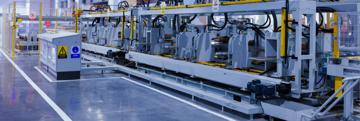 Photograph of automated production line to demonstrate robot perception in industrial automation.