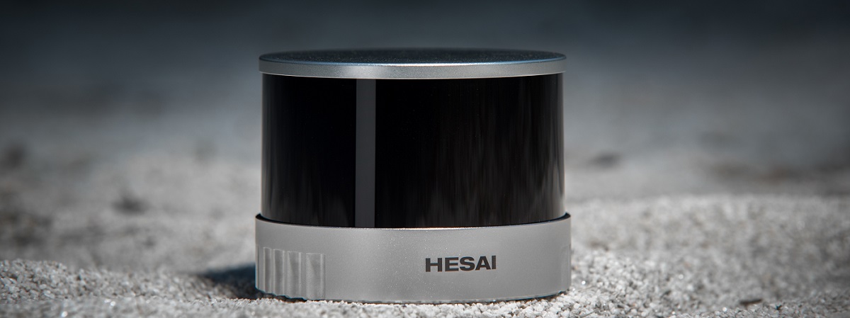 Photograph of Hesai XT32M2X LiDAR sensor